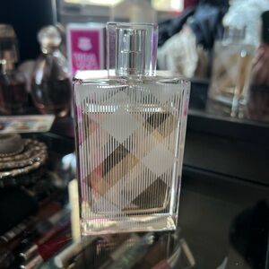 Burberry Plaid Perfume Bottle with Gold and Black Accents